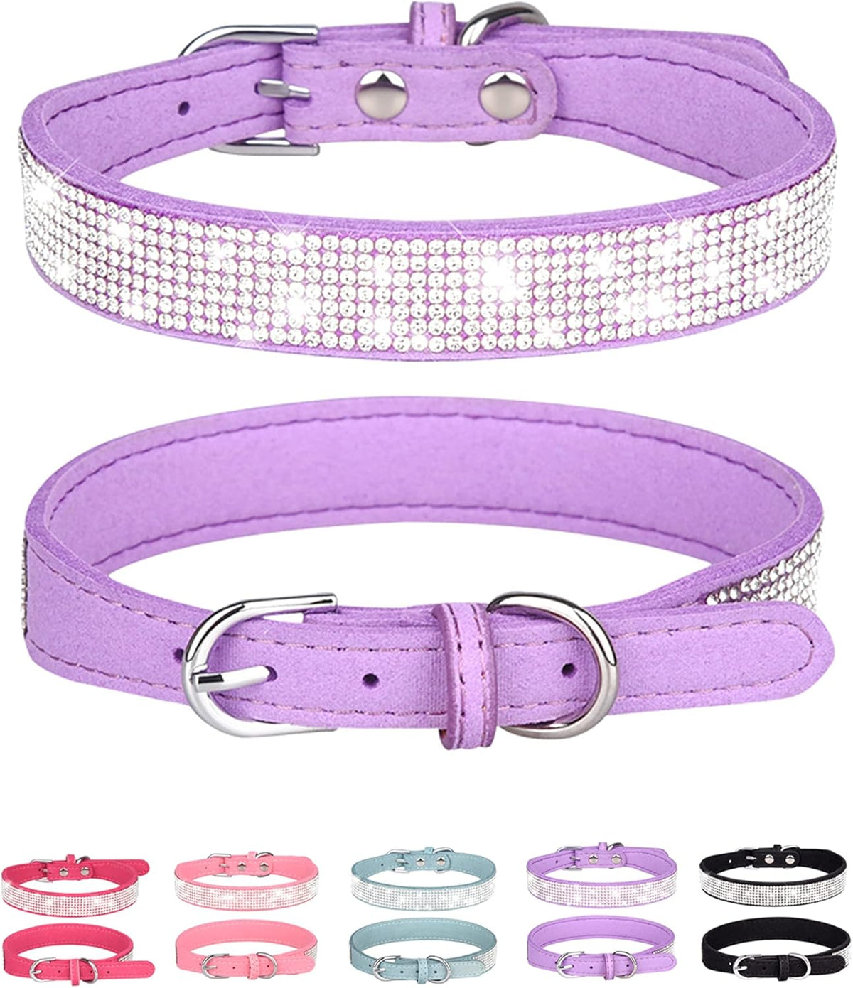 Rhinestone Dog Collar for Small Dogs Cats,Boy Girl Puppy Collars.