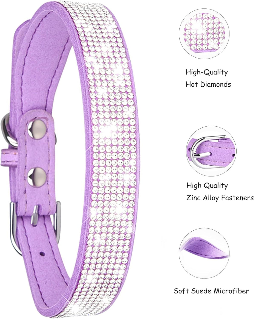 Rhinestone Dog Collar for Small Dogs Cats,Boy Girl Puppy Collars.